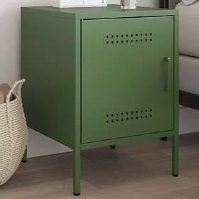 vidaXL Nightstand Olive Green 36x39x50.5cm Steel 842918