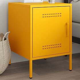 vidaXL Nightstand Mustard Yellow 36x39x50.5cm Steel 842916
