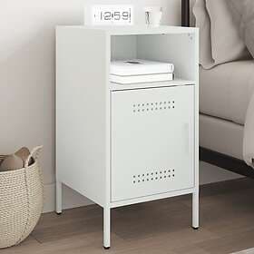 vidaXL Sängskåp vit 36x39x68 cm kallvalsat stål 843076