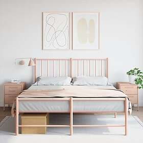 vidaXL Sängskåp 2 st rosa 36x39x50,5 cm stål 842925