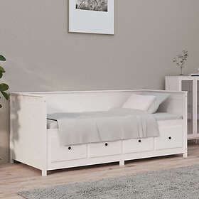 vidaXL Dagbädd vit 90x190 cm massiv furu