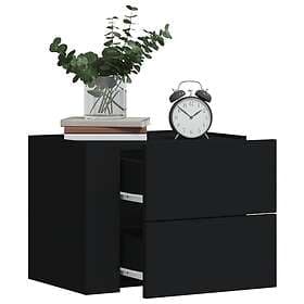 vidaXL Väggmonterade sängbord 2 st svart 45x30x35 cm 848328