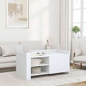 vidaXL Soffbord vit 100x50x50 cm konstruerat trä 848360