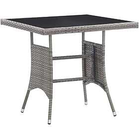 vidaXL Garden Table grey 80x80x74 cm polyrattan 318715