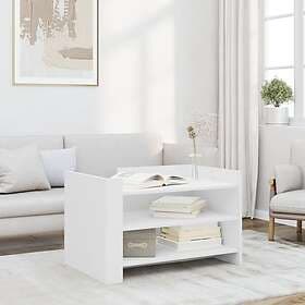 vidaXL Soffbord vit 80x50x50 cm konstruerat trä 848339