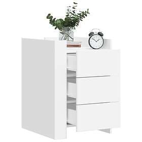 vidaXL Sängbord vit 45x50x65 cm konstruerat trä 848304