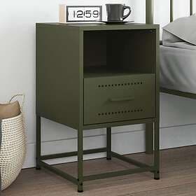 vidaXL Nightstand Olive Green 36x39x60.5cm Steel 846562