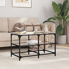 vidaXL Coffee Table 846010 Black 78.5x40x45 cm Glass