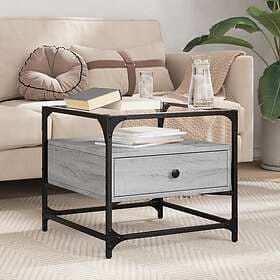 vidaXL Coffee Table Grey Sonoma 50x50x45 cm Steel 846052