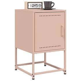 vidaXL Sängbord 2 st rosa 36x39x60,5 cm stål 846449