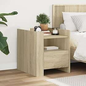 vidaXL Sängbord sonoma-ek 45x50x50 cm konstruerat trä 848278