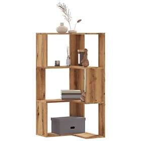 vidaXL Corner Bookcase 3 Shelves Oak 50x50x102 cm Engineered Wood 852599