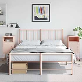vidaXL Nightstand 2 pcs Pink 36x39x78cm Steel 846569