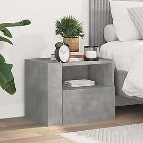 vidaXL Väggmonterat sängbord betonggrå 45x30x35 cm 848317