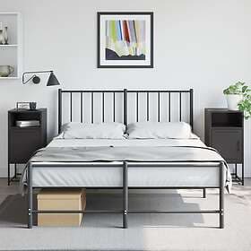 vidaXL Sängbord 2 st svart 36x39x78 cm stål 846567