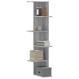 vidaXL Corner Shelf Grey Sonoma 36.5x36.5x140 cm Engineered Wood 852632