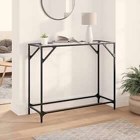 vidaXL Konsolbord med transparent glasskiva 98x35x81 cm stål 846020