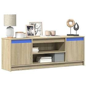 vidaXL 139,5x34x50 cm TV Stand sonoma oak engineered wood with LEDs