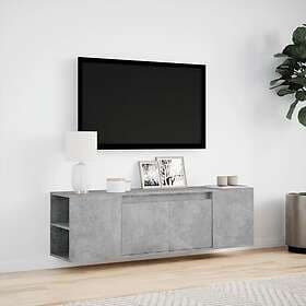 vidaXL TV Stand 135x31x39.5 cm LED concrete grey