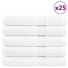 vidaXL Premium bastuhanddukar SOLUND 25st vit 80x200cm 600gsm