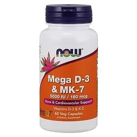 Now Foods Mega D-3 & MK-7, 60 Vege Capsules