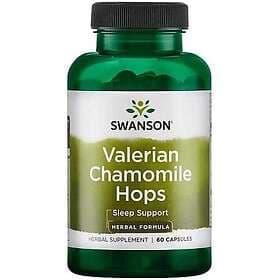 Swanson Valerian, Chamomile & Hops 60 Capsules