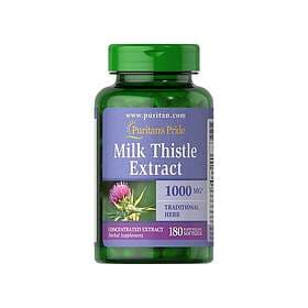 Puritan's Pride Milk Thistle 4:1 Extract 1000 mg (Silymarin), 180 Softgels