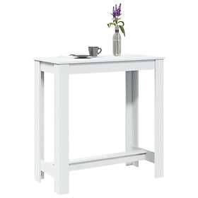 vidaXL Bar table white 102x50x103.5 cm constructed wood 812965
