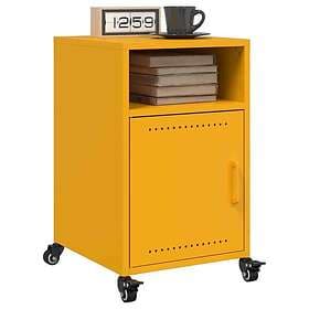 vidaXL Nightstand Mustard Yellow 36x39x59cm Steel