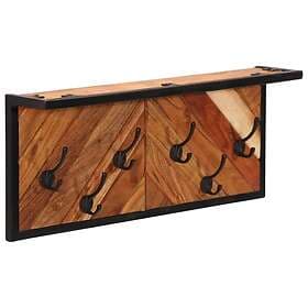 vidaXL Wall Mounted Coat Rack with 6 Hooks Solid Acacia Wood 335000