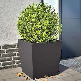 vidaXL Plant Pot 2-pack 50x50x50 cm Steel Black