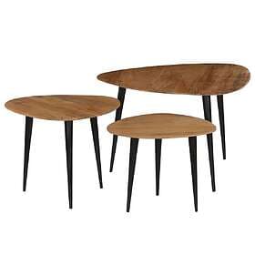vidaXL Coffee Table Solid Acacia Wood 3 pcs