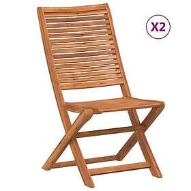 vidaXL Set of 2 Garden Chairs Solid Acacia Wood