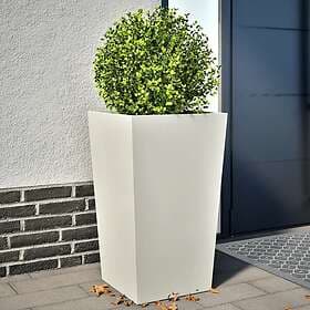 vidaXL Plant Pot 2-pack White 45x45x75 cm Steel
