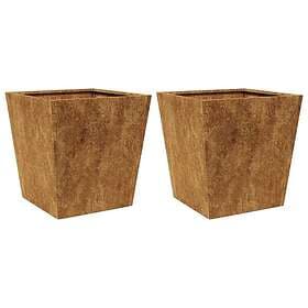 vidaXL Plant Pots 2 pcs 40x40x40 cm Rustproof Steel