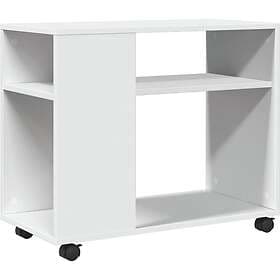 vidaXL Sidobord with wheels white 70x35x60cm Constructed Wood