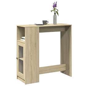 vidaXL Bar table with shelf sonoma oak 101x40x103.5 cm engineered wood