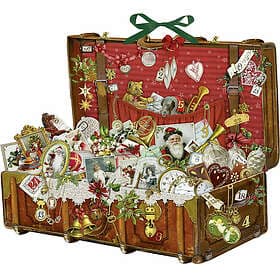 Coppenrath Nostalgic Christmas Suitcase Cut Out Advent Calendar