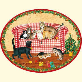 Coppenrath Kitty Christmas Huge Flat Oval German Advent Calendar