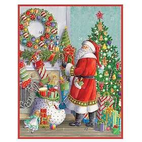 Caspari Santa at the Mantle by Ingrid Slyder Advent Calendar