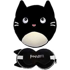 Puckator Relaxeazzz Feline Fine Round Travel Pillow & Eye Mask