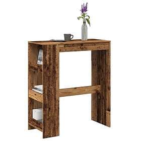 vidaXL Bar table with shelf aged wood 90x40x103.5 cm engineered wood