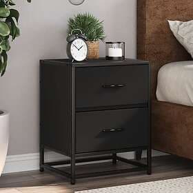 vidaXL Nightstand Black 40x31x50cm Engineered Wood 819658
