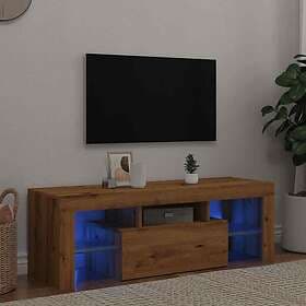 vidaXL TV Stand with LED lights artisan oak 120x36.5x40 cm engineered wood