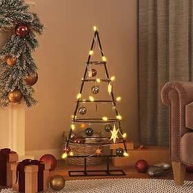 vidaXL Metal Christmas Tree Black 90cm