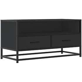 vidaXL Tv-bänk svart 80x34,5x40 cm konstruerat trä och metall