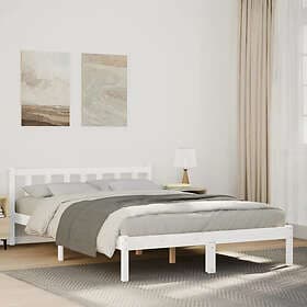 vidaXL Bed Frame 140x220 cm solid pine white