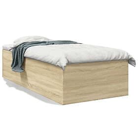 vidaXL Sängram sonoma-ek 90x190 cm konstruerad trä