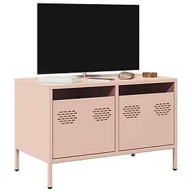 vidaXL Tv-bänk rosa 68x39x43,5 cm kallvalsat stål