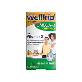 Vitabiotics Wellkid Omega-3 Chewable Orange 60 Capsules